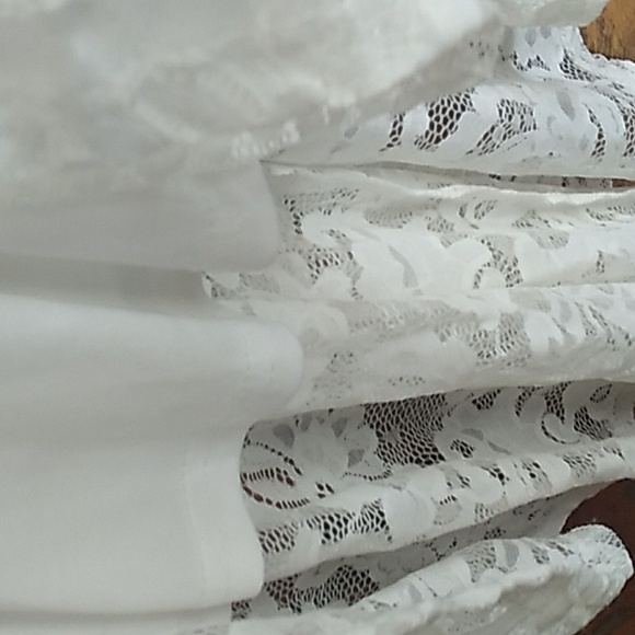 WHITE Never Worn Sleeveless Hi-Lo Vneck Dress - Picture 4 of 7